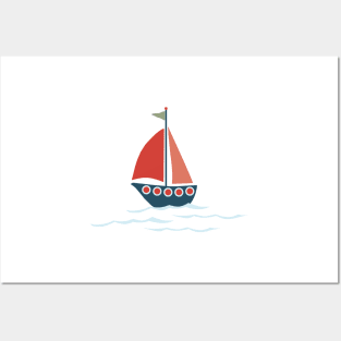 Sailboats in Stormy seas Posters and Art